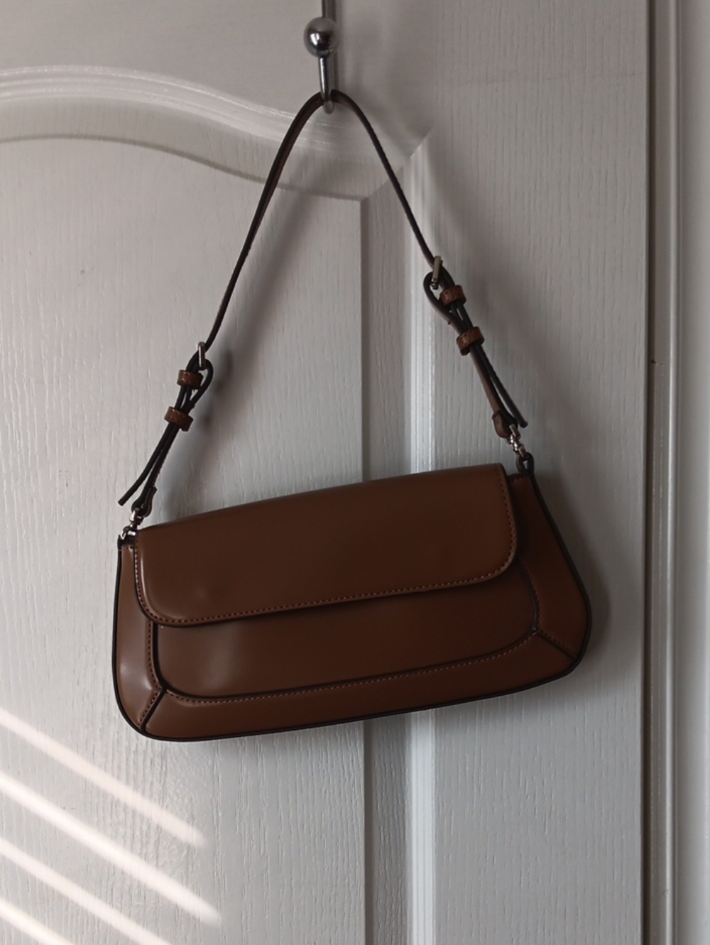 Mango - Classic Brown Shoulder Bag